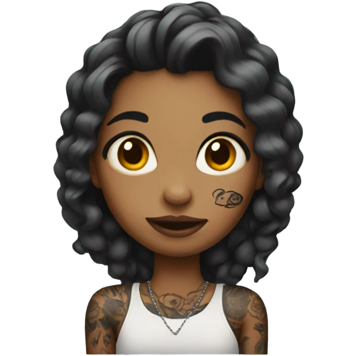Girl with tattoos emoji