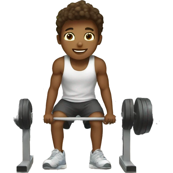 Boy in gym  emoji
