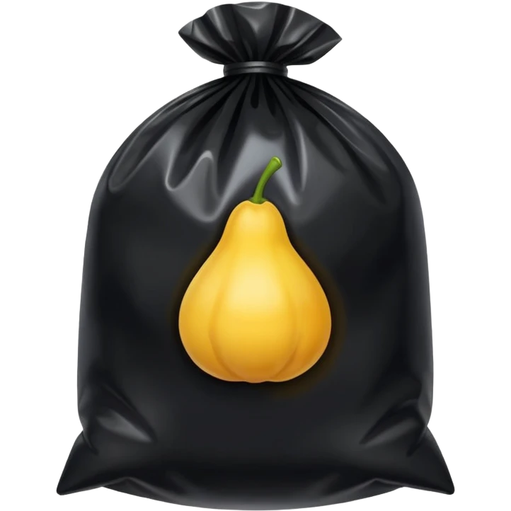 Black bag plastic meal emoji