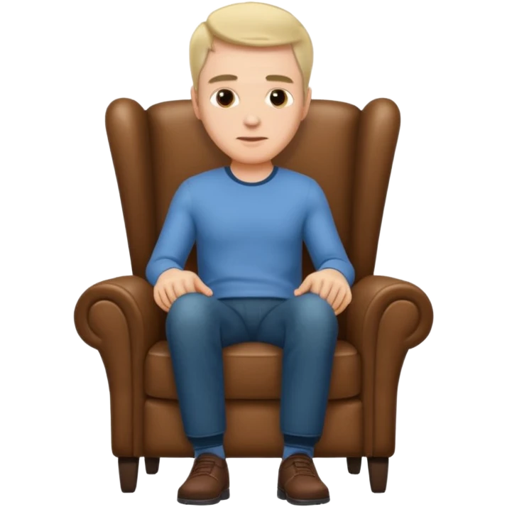 white man sitting still in a chair emoji