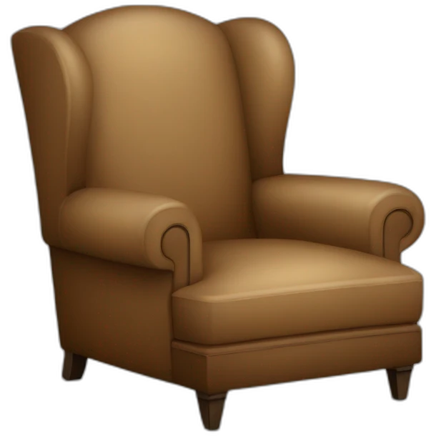 Sillón orejero con lámpara para leer emoji