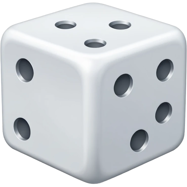 create an image of a die with no numbers emoji