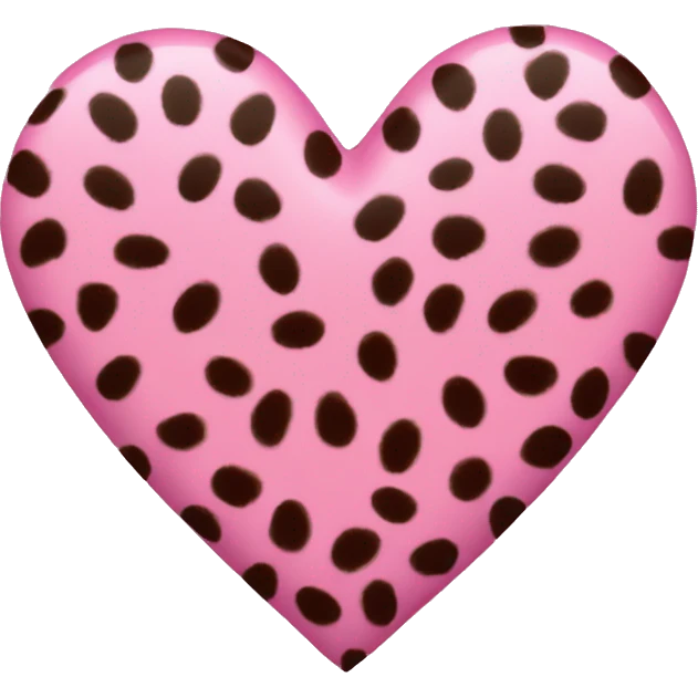 pink cheetah print heart  emoji