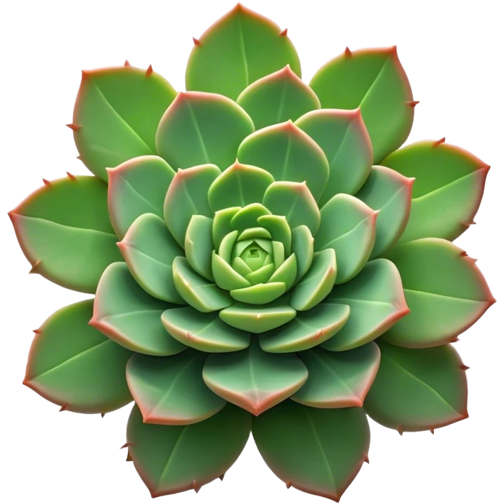 Cinematic Realistic Succulent Emoji, Compact and plump, with fleshy leaves arranged in rosettes of various shapes. The soft, green leaves glow with a gentle radiance, exuding a sense of calm and tranquility. Soft glowing outline, capturing the essence of resilience and beauty in a blossoming succulent! emoji