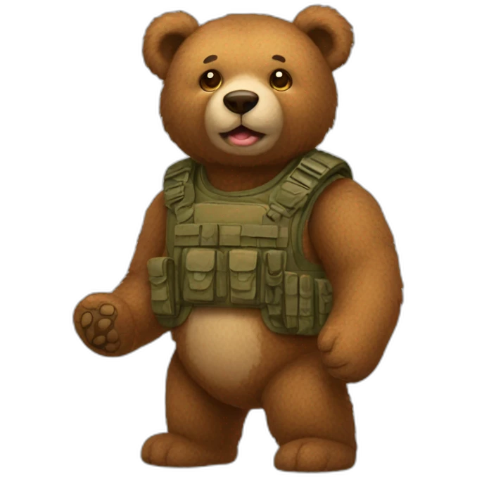 teddy-bear-raising-arma emoji