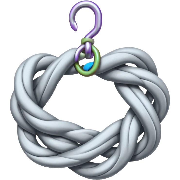 a sailor knot a rope to a metal hook emoji