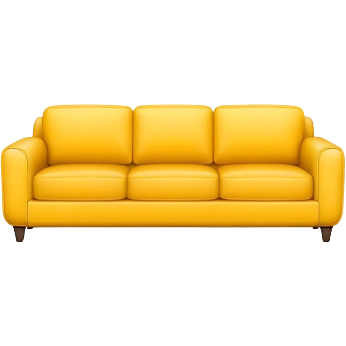 Yellow sofa, without any cushions. emoji