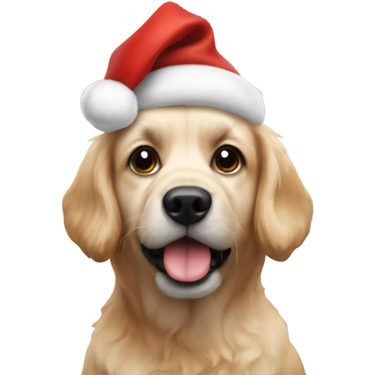 Dog with Santa beard emoji