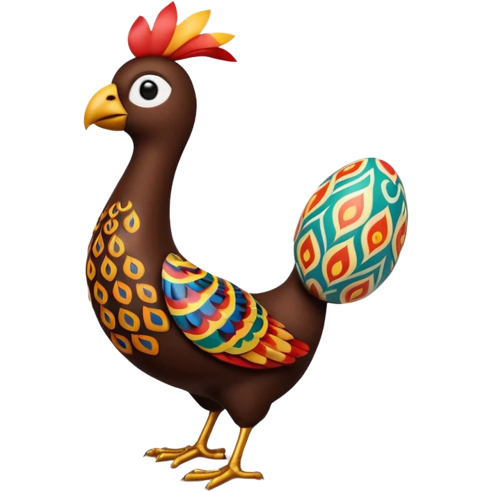 A 3D cartoon Sankofa bird with its head turned backward holding an egg in its beak, symbolizing learning from the past, vibrant colors, smooth lighting, Memoji-style rendering. emoji