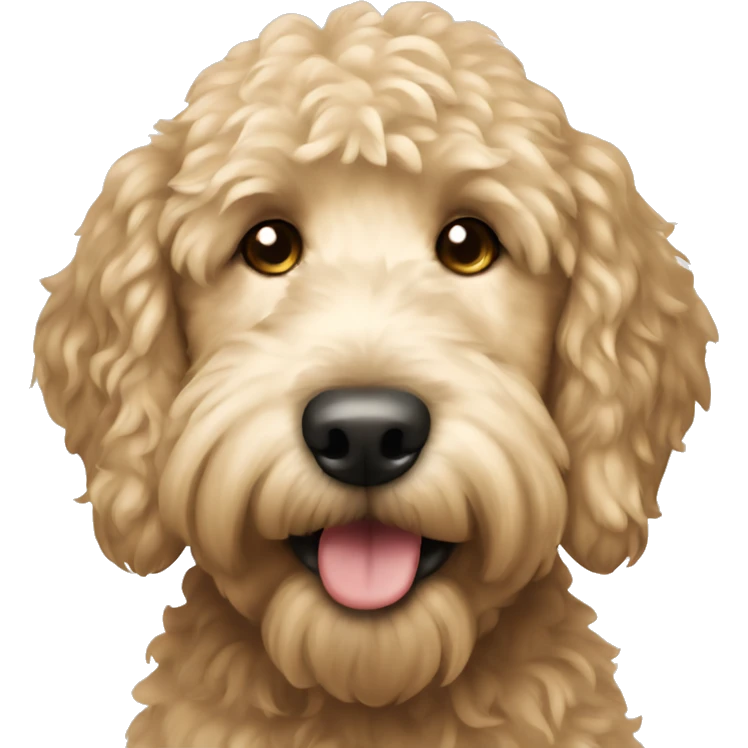 Dog golden doodle  emoji