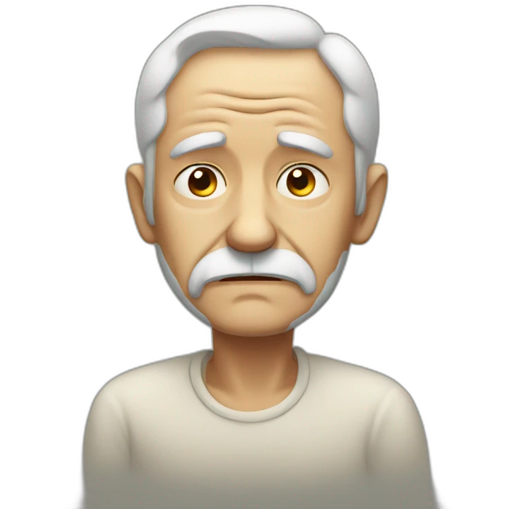 sad old man emoji