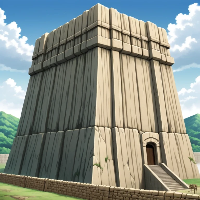 The massive defensive wall from Attack on Titan with 50-meter height emoji