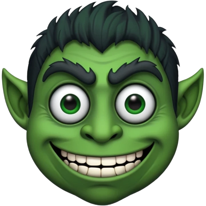 Black troll face with dollar eyr emoji