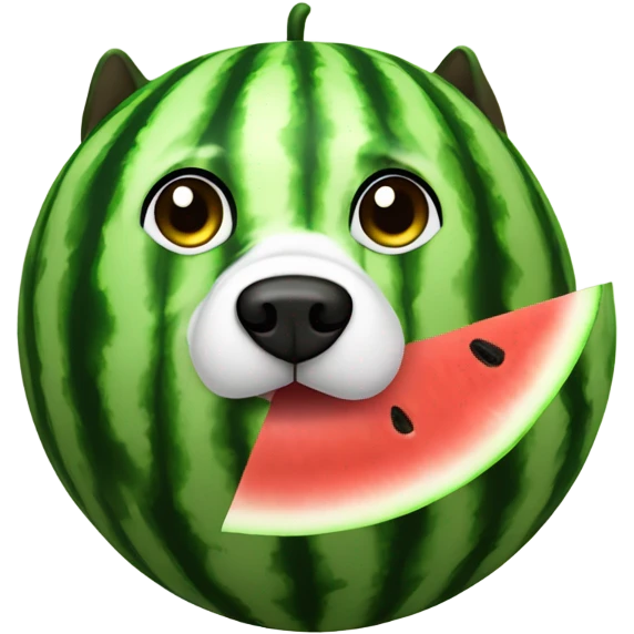 Watermelon as a dog emoji