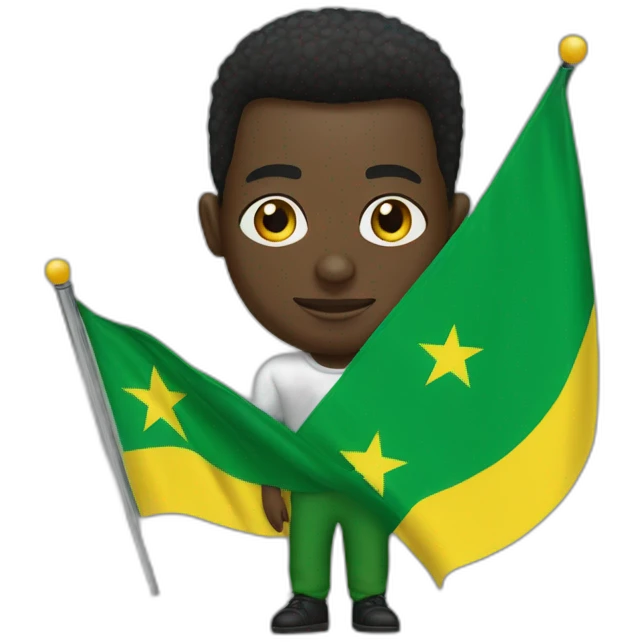Ousmane sonko with flag of senegal emoji