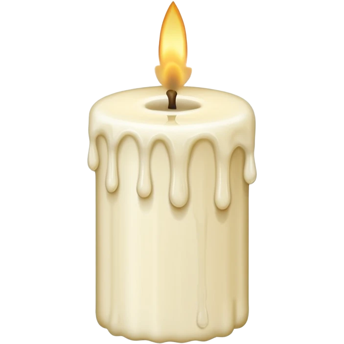 Thin and long Leaning Candle dripping wax as if someone is holding it emoji