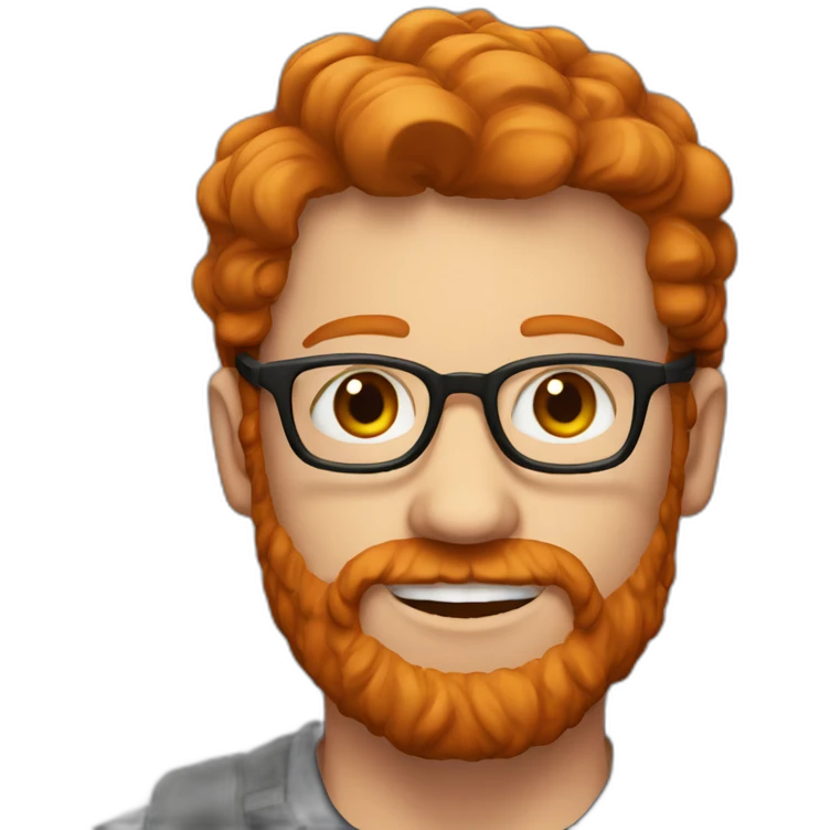 ginger haired man from Leeds with glasses and stubble emoji