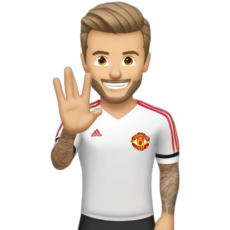 David beckham manchester united waving emoji