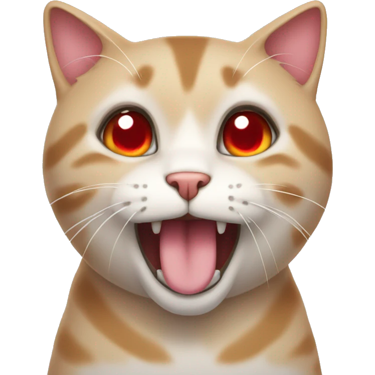 Cat drooling with heart eyes emoji