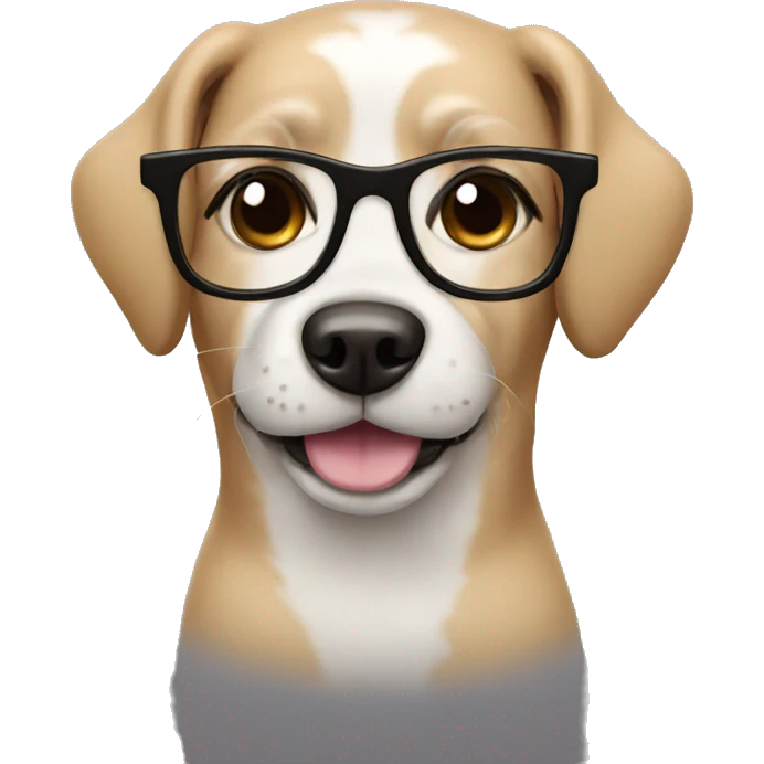 dog with glasses  emoji