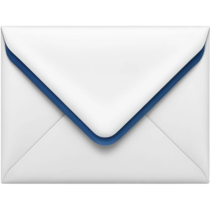 a beautiful white envelope emoji