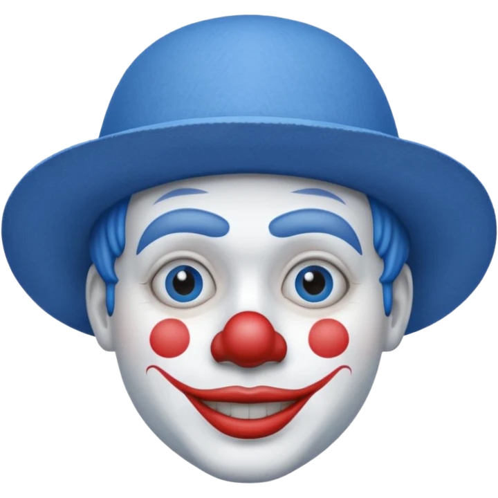 blue clown with blue hat emoji