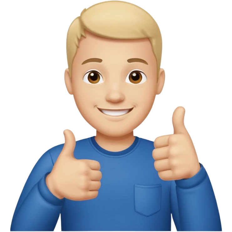 Man with autism with thumbs up emoji