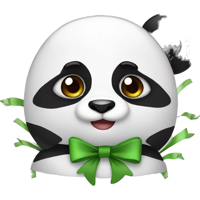 Panda with a bow emoji