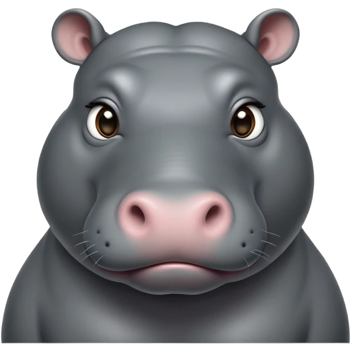 cinematic-noble-hippo-portrait-emoji,-poised-and-regal,-with-a-massive,-robust-build-and-a-smooth,-sleek-slate-gray-hide,-deep-set-soulful-eyes,-simplified-yet-sharp-and-sophisticated-features,-highly-detailed,-glowing-with-a-soft radiance emoji