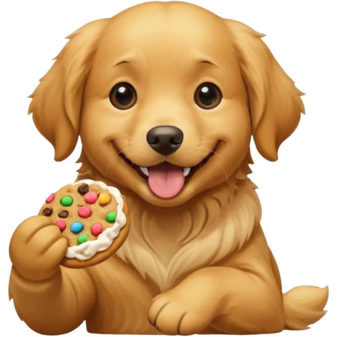 Dog with cookies emoji