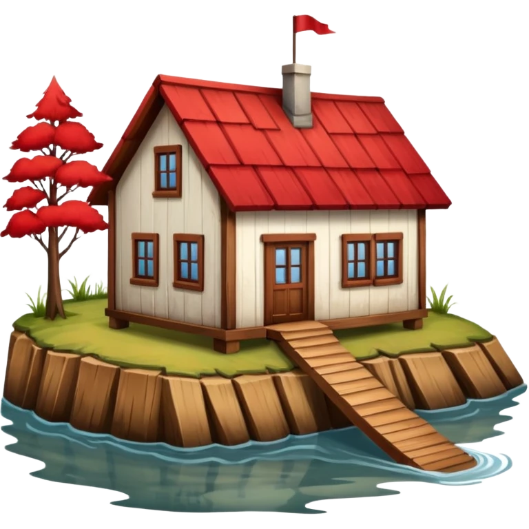 House beside a river emoji