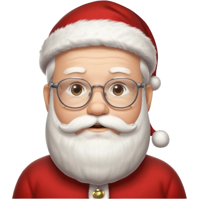 Santa Claus, beard, glasses
 emoji