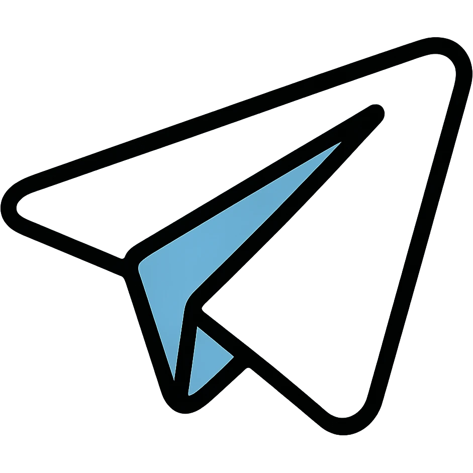 Telegram official logo in emoji style emoji