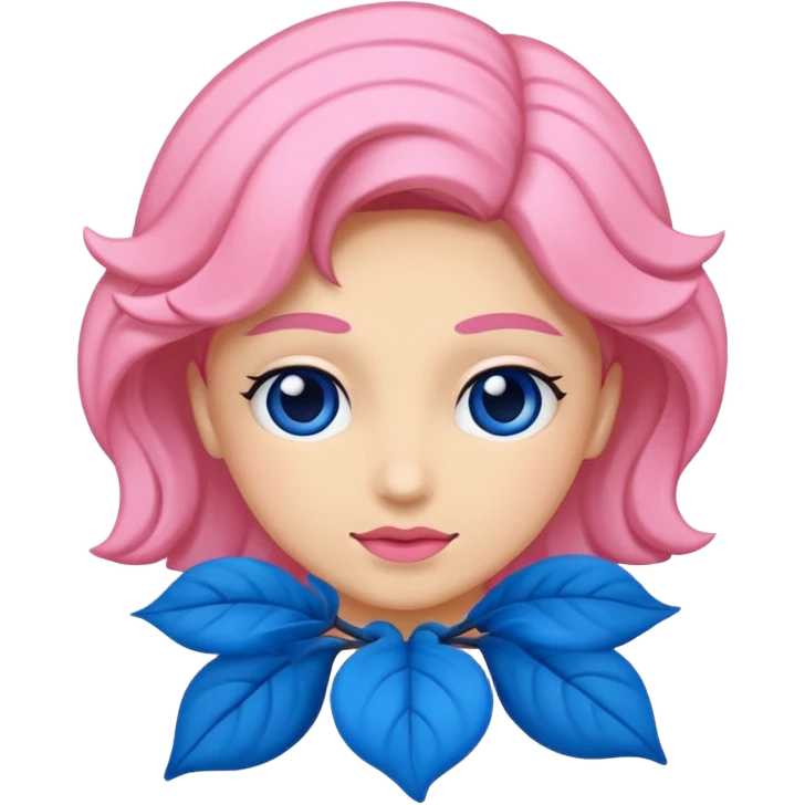 Faça uma rosa azul emoji