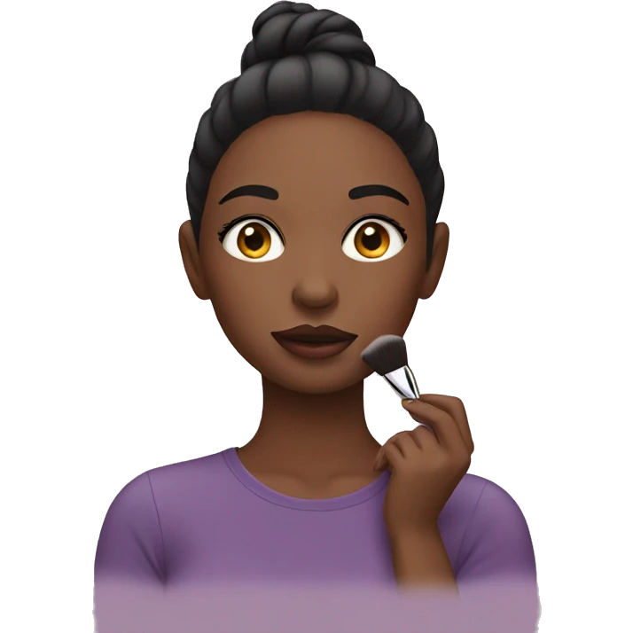 girl putting makeup emoji