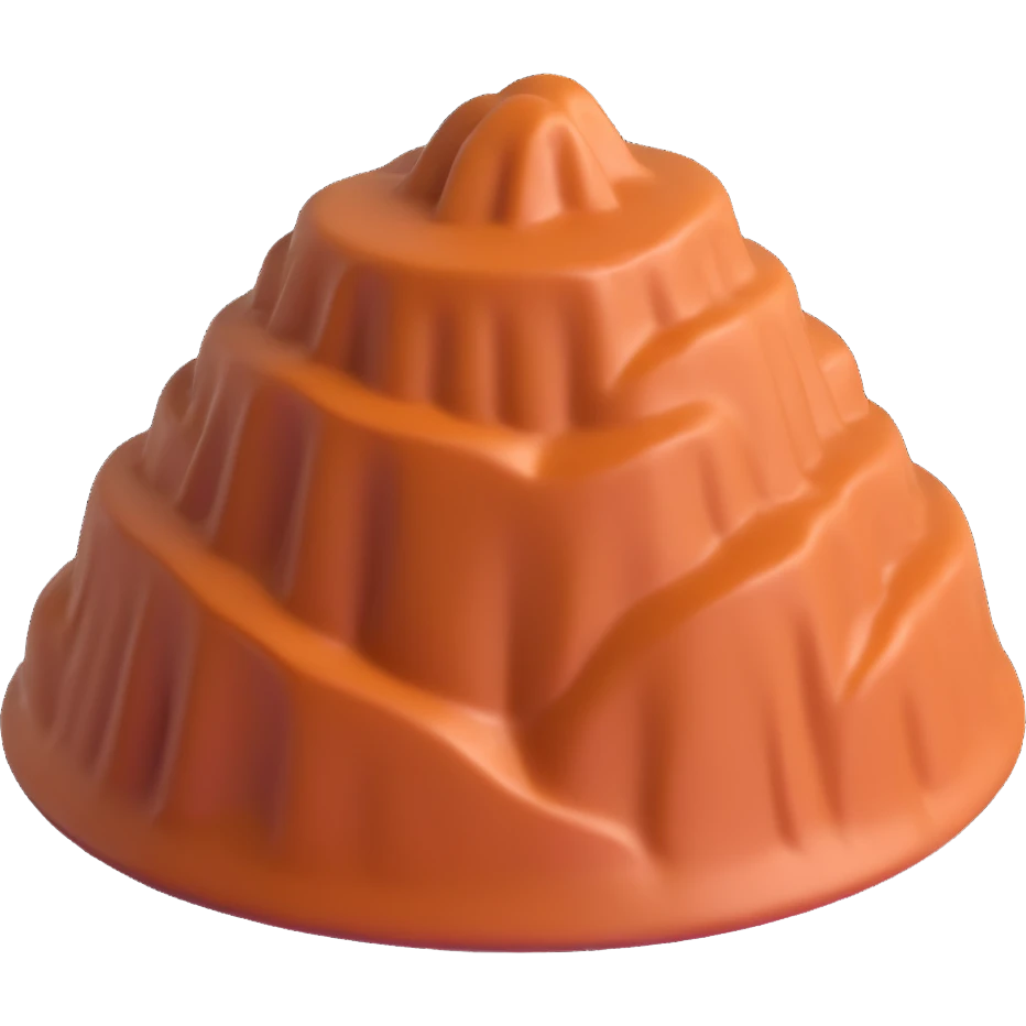 small mound of reddish-brown miso paste with thick textured surface and subtle ridges, slightly glossy, rich color, clean 3D style, soft lighting, emoji scale emoji