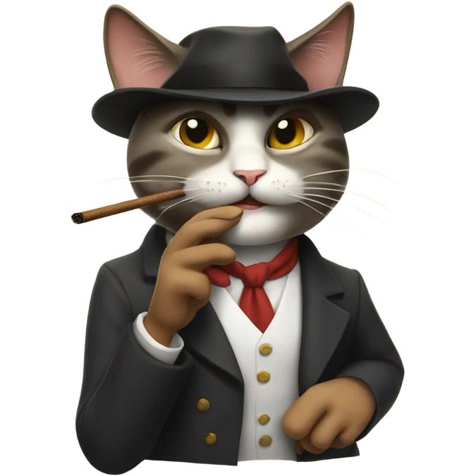 Cat smoking a cigar emoji
