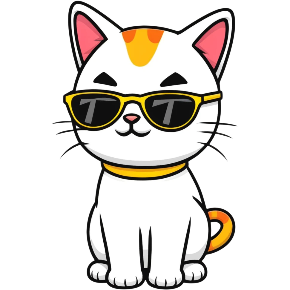 Cat with sunglasses emoji