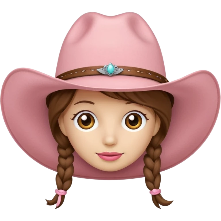 Soft pink cowgirl har emoji