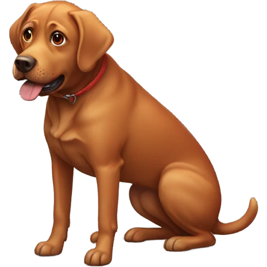 Red lab dog emoji