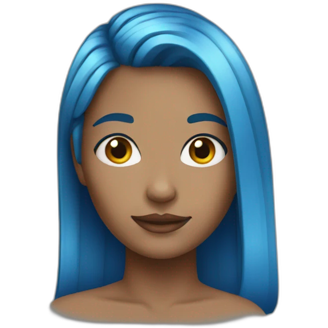 girl blue hair emoji