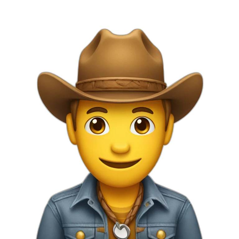 emoji whit cow boy hat and thumb up  emoji