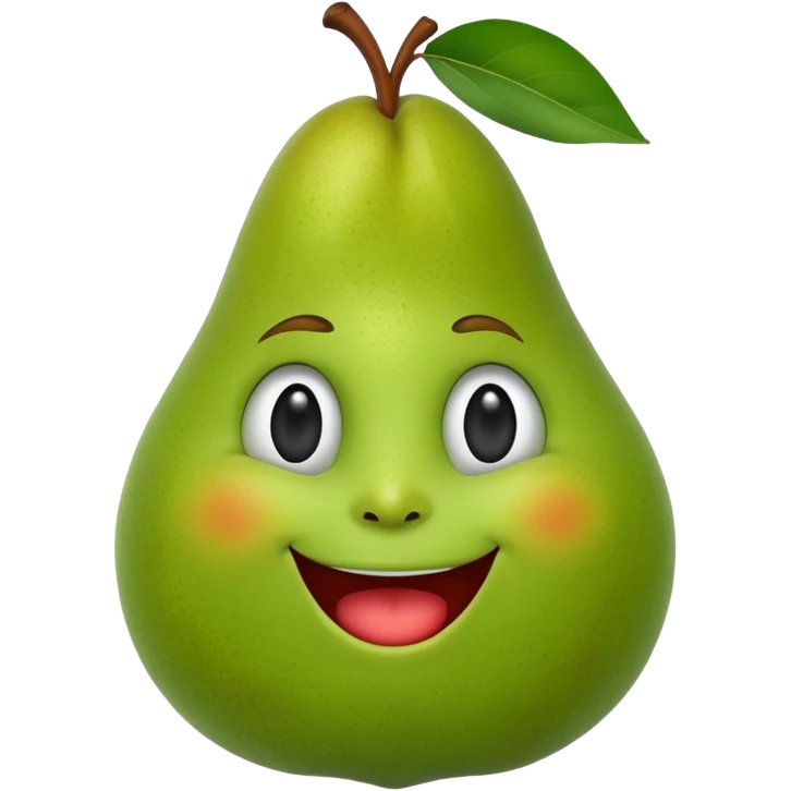 birne mit gesicht lustig  emoji