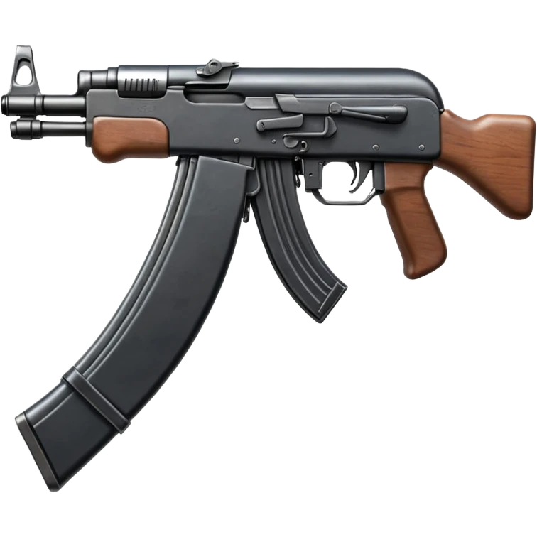 ak-47, horizontal, facing right  emoji