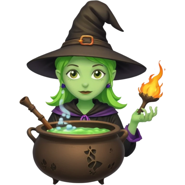 green witch cooking potion emoji