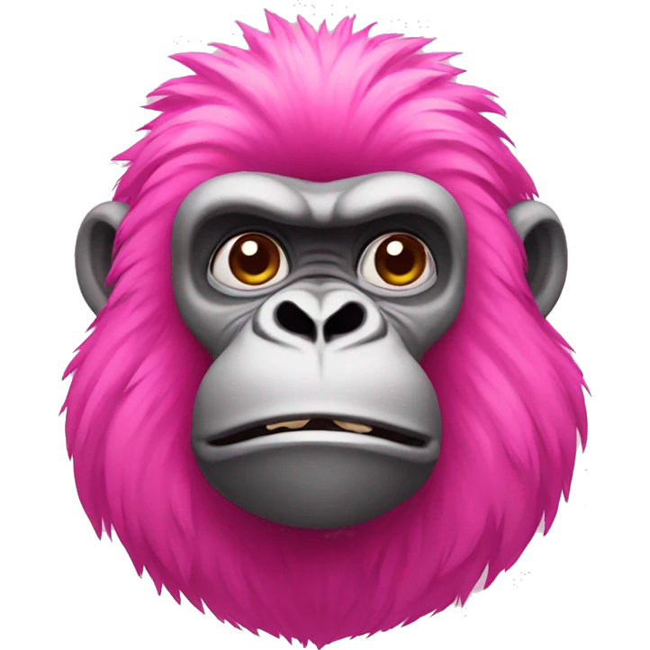 Pink gorilla emoji