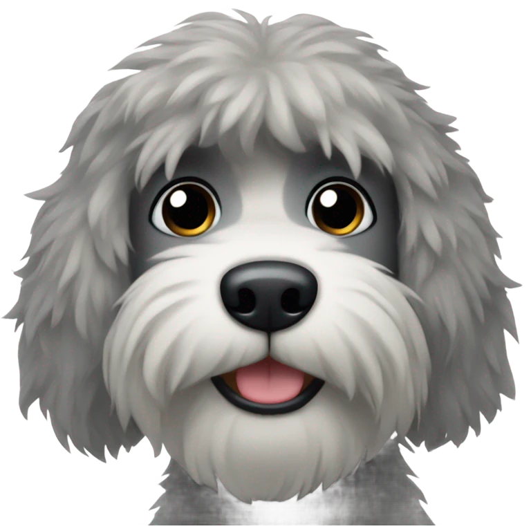 Dog grey hairy emoji