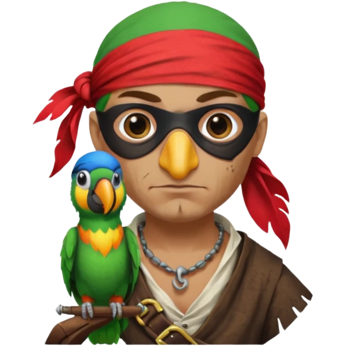 pirate and parrot emoji