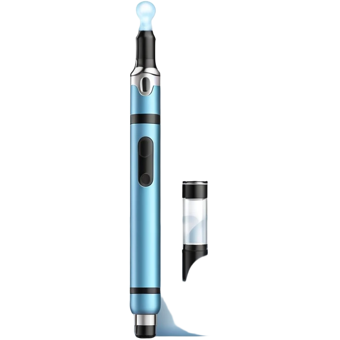 modern vape pen with vapor cloud emoji