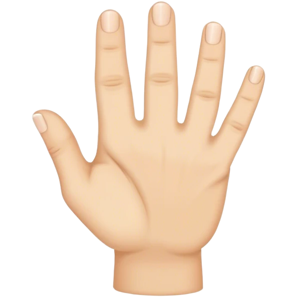 Thumb holding ring finger hand shape emoji